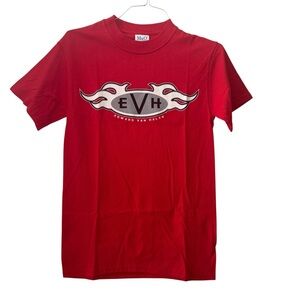 Vintage Eddie Van Halen Band T-Shirt Size Small Red